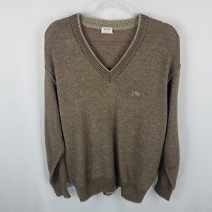 Marz‎ Munchen sweater wool blend tan vee  50/M/US40